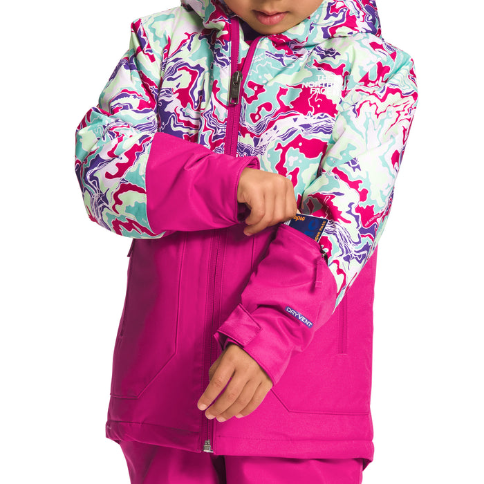 The North Face Freedom Insulated Jacket - Toddlers' Peak Purple Terrain Multi-Print