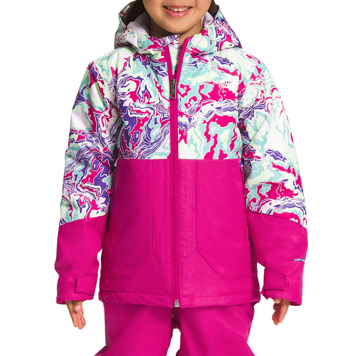 The North Face Freedom Insulated Jacket - Toddlers' Peak Purple Terrain Multi-Print