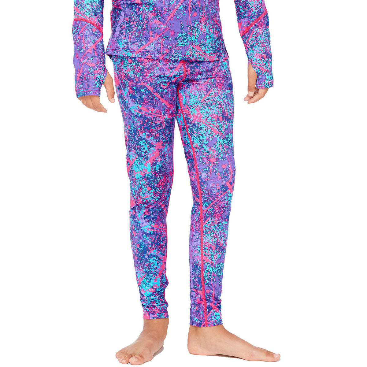 Terramar Thermolator Baselayer Pants - Kids' Neon Graffiti