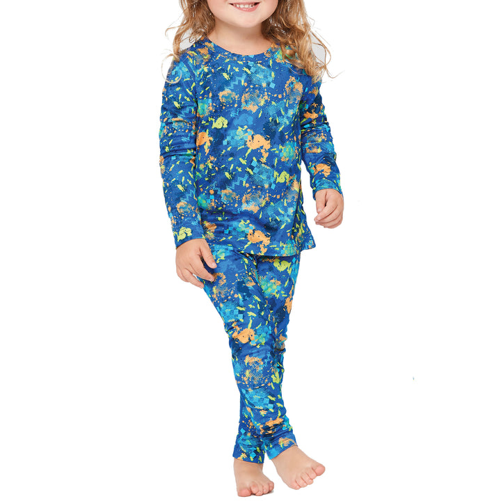 Terramar Free Ride Baselayer Set - Toddlers' Sliding Geo