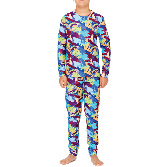 Terramar Winter Warmers Fleece Baselayer Set - Kids' Wild Camo