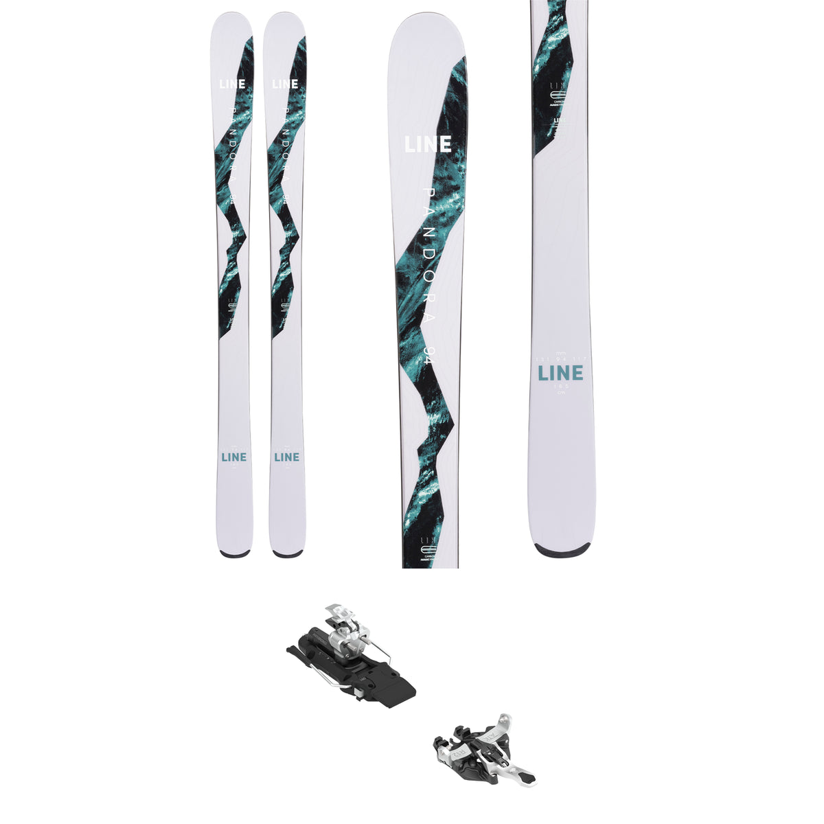 Line Skis Pandora 94 Skis + ATK Raider 12 Freeride Alpine Touring Ski Bindings - Women's 2022
