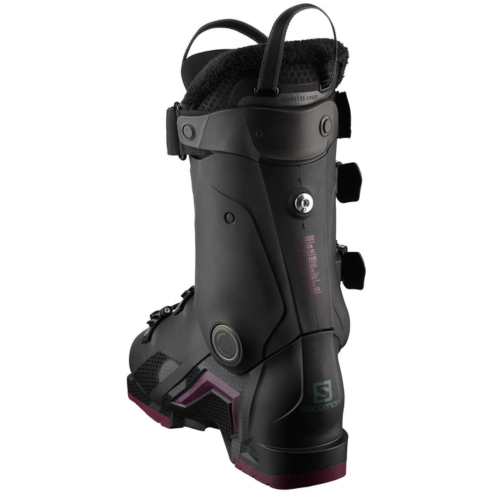 Salomon S/Pro 100 W GW Ski Boots - Women's 2023 Black/Burgandy/Shift Green