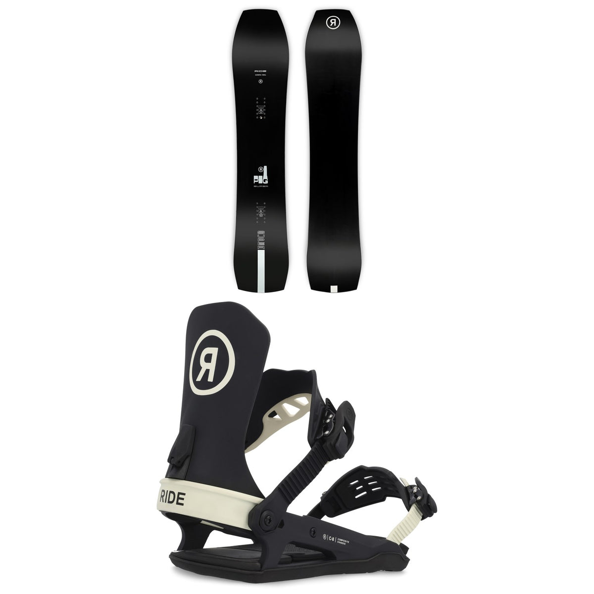 Ride Superpig Snowboard + C-8 Snowboard Bindings 2023