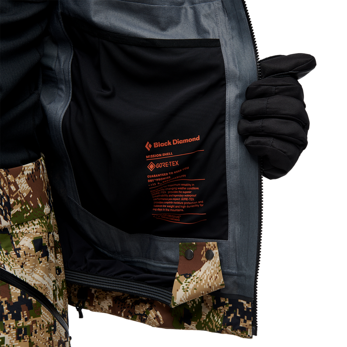 Black Diamond Mission Shell Jacket Burnt Orange/Camo Print
