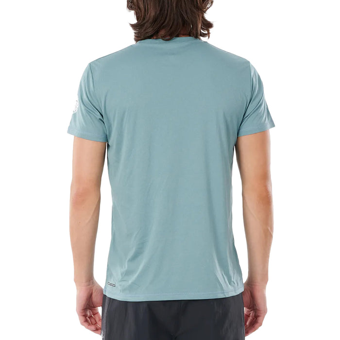 Rip Curl Dawn Patrol Short Sleeve UV Rashguard Mid Blue Marle