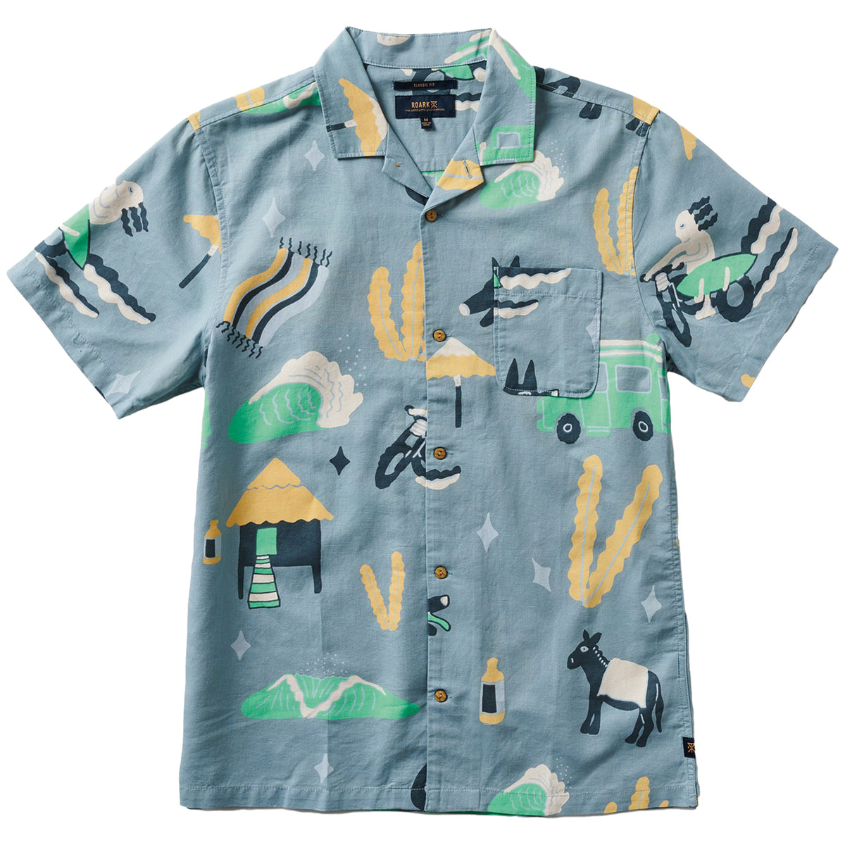 Roark Gonzo Viaje Shirt - Men's Agave Blue