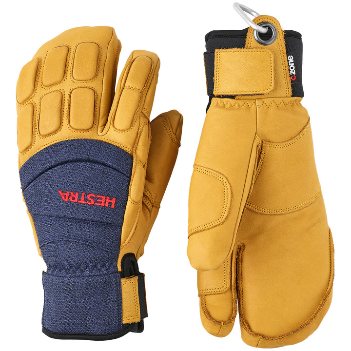 Hestra Vertical Cut CZone 3-Finger Mittens Navy/Tan