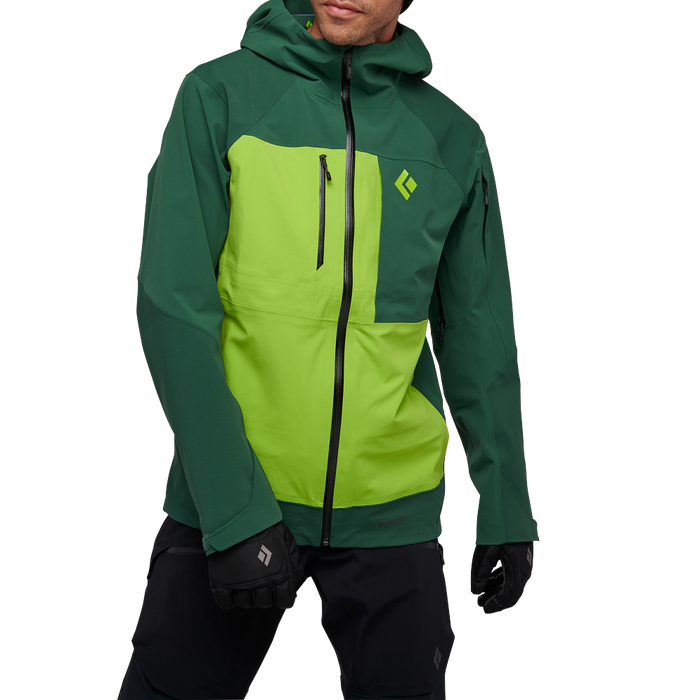 Black Diamond Recon Stretch Pro Shell Jacket - Men's Mountain Forest/Line Green