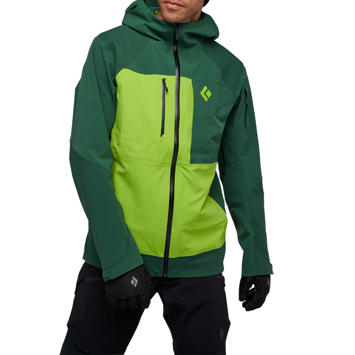 Black Diamond Recon Stretch Pro Shell Jacket - Men's Mountain Forest/Line Green