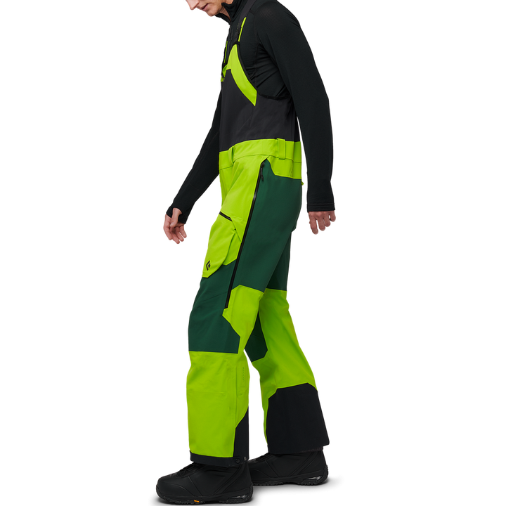 Black Diamond Recon Stretch Pro Bib Pants - Men's Lime Green/Mountain Forest