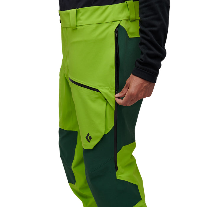 Black Diamond Recon Stretch Pro Bib Pants - Men's Lime Green/Mountain Forest