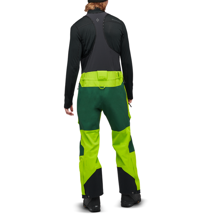Black Diamond Recon Stretch Pro Bib Pants - Men's Lime Green/Mountain Forest
