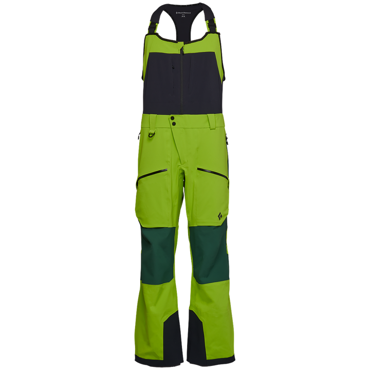 Black Diamond Recon Stretch Pro Bib Pants - Men's Lime Green/Mountain Forest
