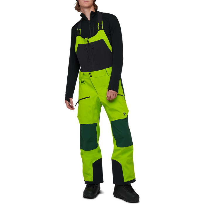 Black Diamond Recon Stretch Pro Bib Pants - Men's Lime Green/Mountain Forest