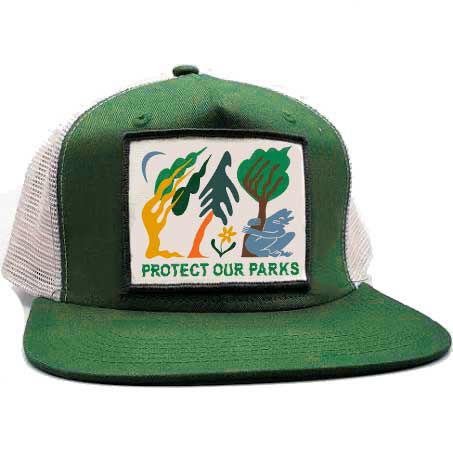 Parks Project Protect our Parks Tree Hugger Trucker Hat Green