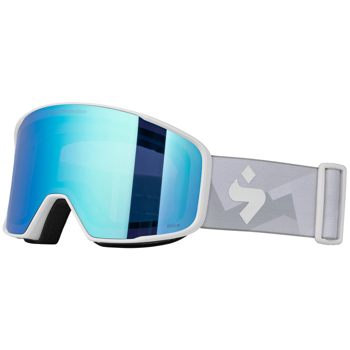Sweet Protection Boondock RIG Reflect Goggles Satin White/RIG Aquamarine