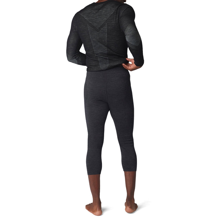 Smartwool Intraknit Thermal Merino Base Layer 3/4 Bottoms - Men's Charcoal Heather Black