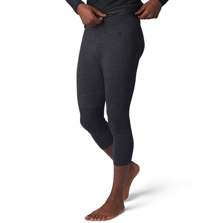 Smartwool Intraknit Thermal Merino Base Layer 3/4 Bottoms - Men's Charcoal Heather Black