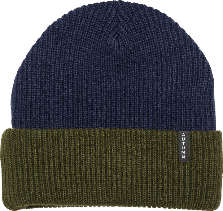 Autumn Blocked Beanie Navy