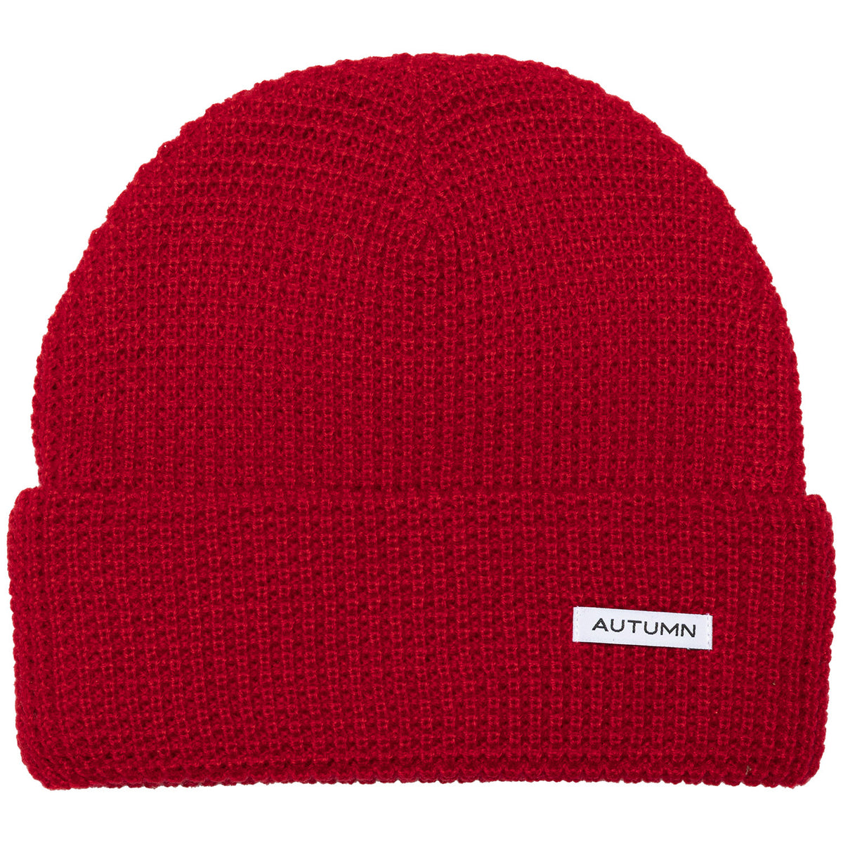 Autumn Waffle Beanie Red