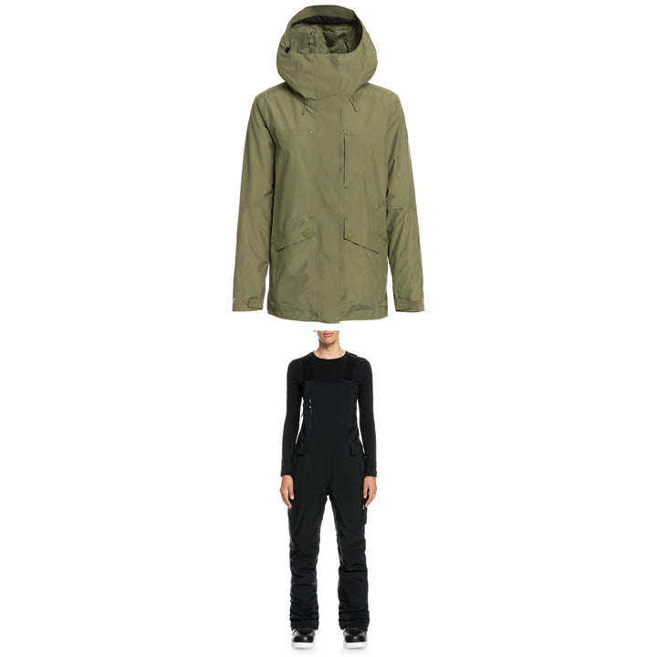 Roxy GORE-TEX Glade Jacket + Stretch Prism Bib Pants - Women's 2023