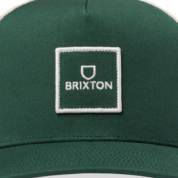 Brixton Alpha Block X MP Mesh Hat Dark Forest/Off White