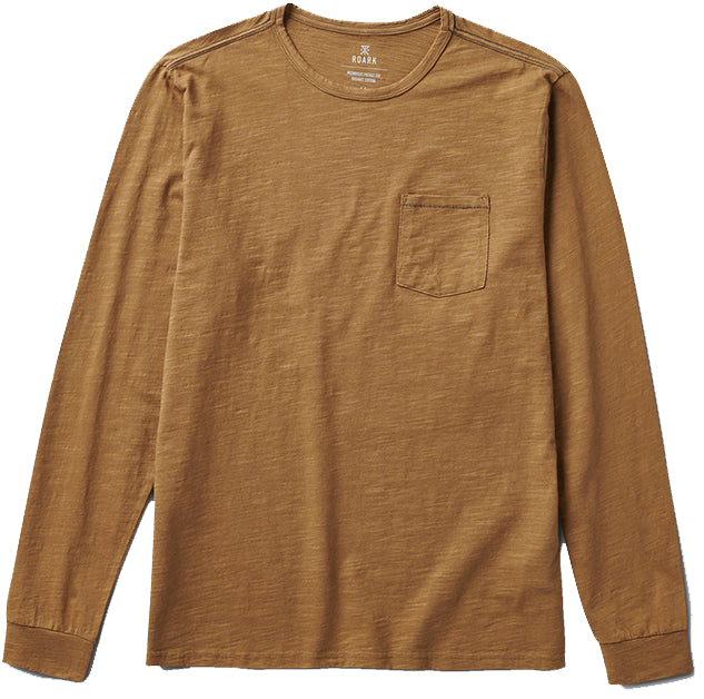Roark Well Worn Midweight Organic Long Sleeve T-Shirt - Men's Dark Khaki