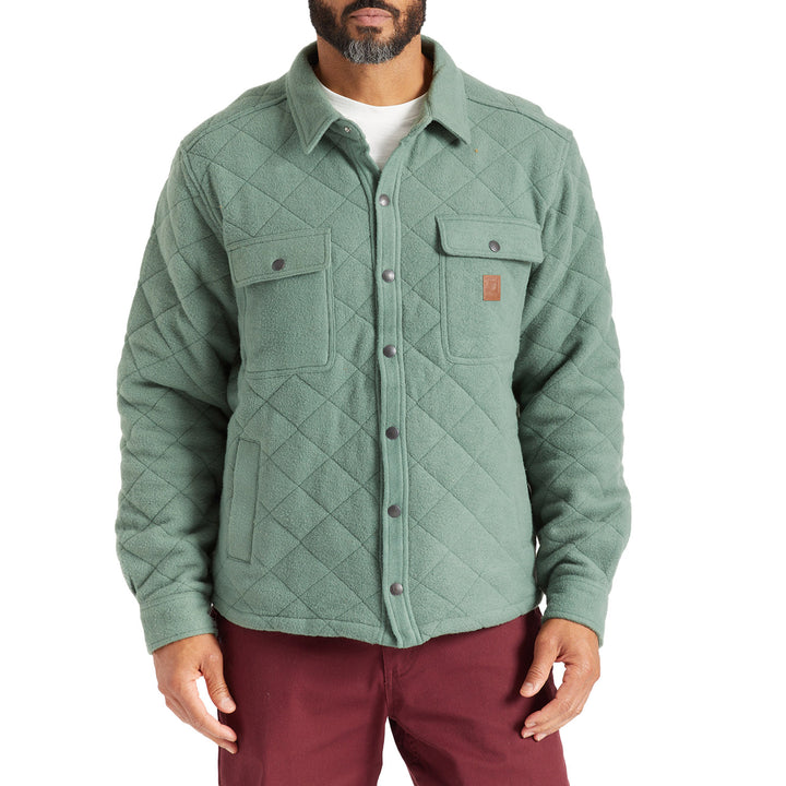 Brixton Cass Quilted Fleece Jacket - Men's Dark Forest