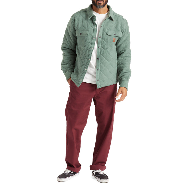 Brixton Cass Quilted Fleece Jacket - Men's Dark Forest