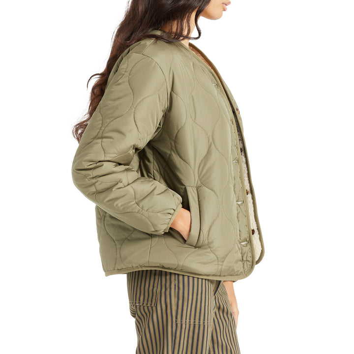 Brixton Sherpa Reversible Paddle Jacket - Women's Military Olive