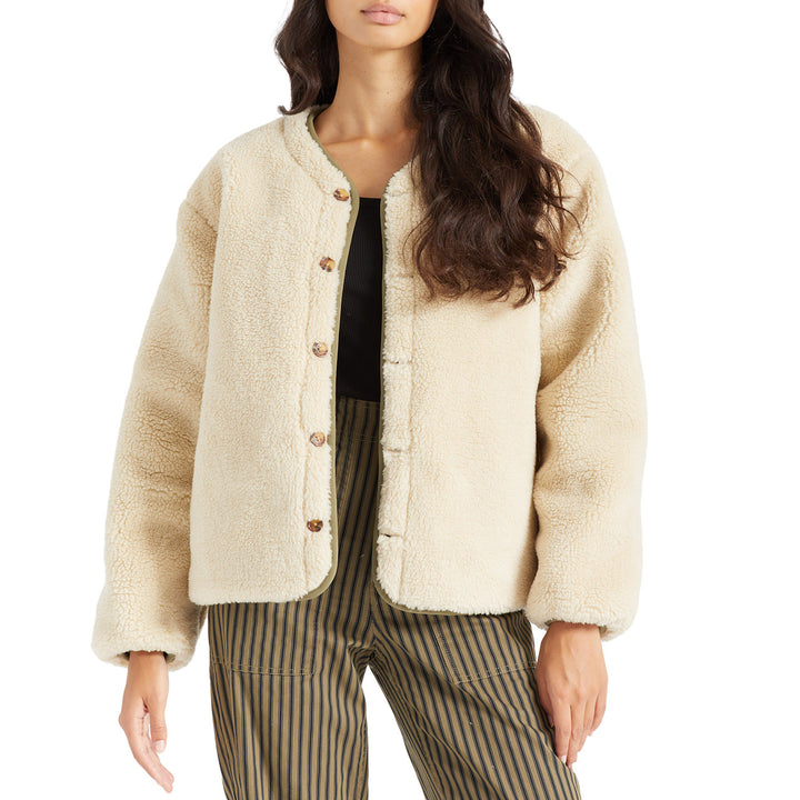 Brixton Sherpa Reversible Paddle Jacket - Women's Military Olive