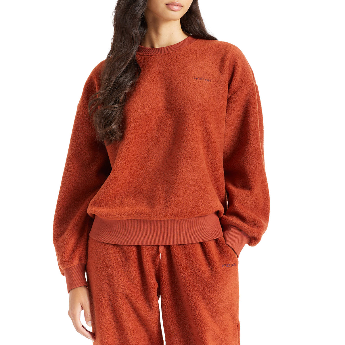 Brixton Weekender Blanket Crew Sweater - Women's Burnt Henna
