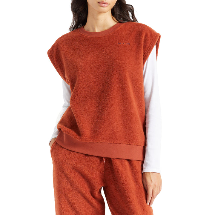 Brixton Weekender Blanket Muscle Crew Sweater - Women's Burnt Henna