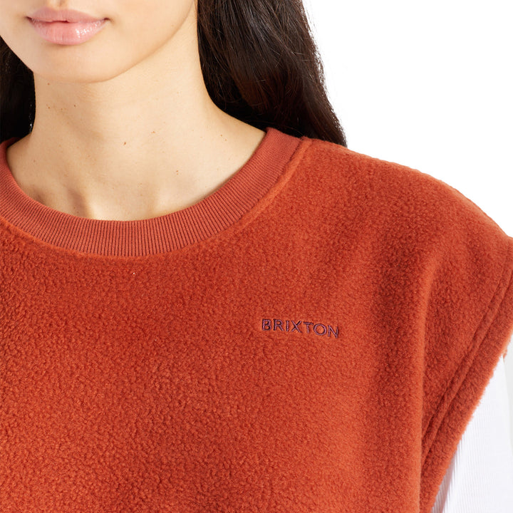 Brixton Weekender Blanket Muscle Crew Sweater - Women's Burnt Henna