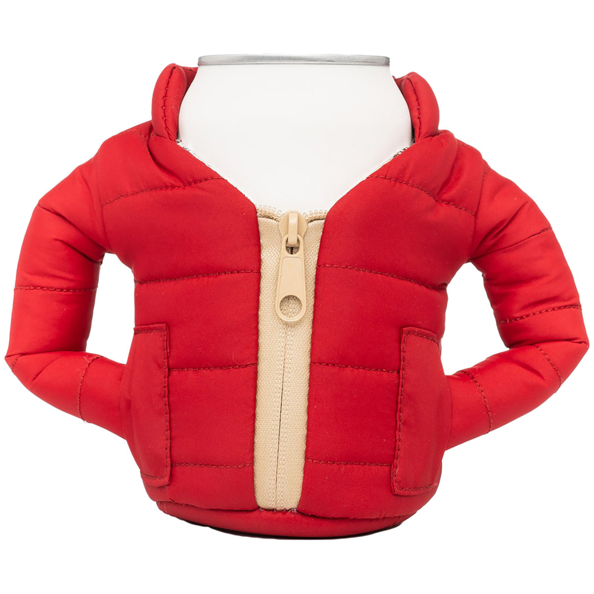 Puffin The Jacket Koozie Merlot/Tan