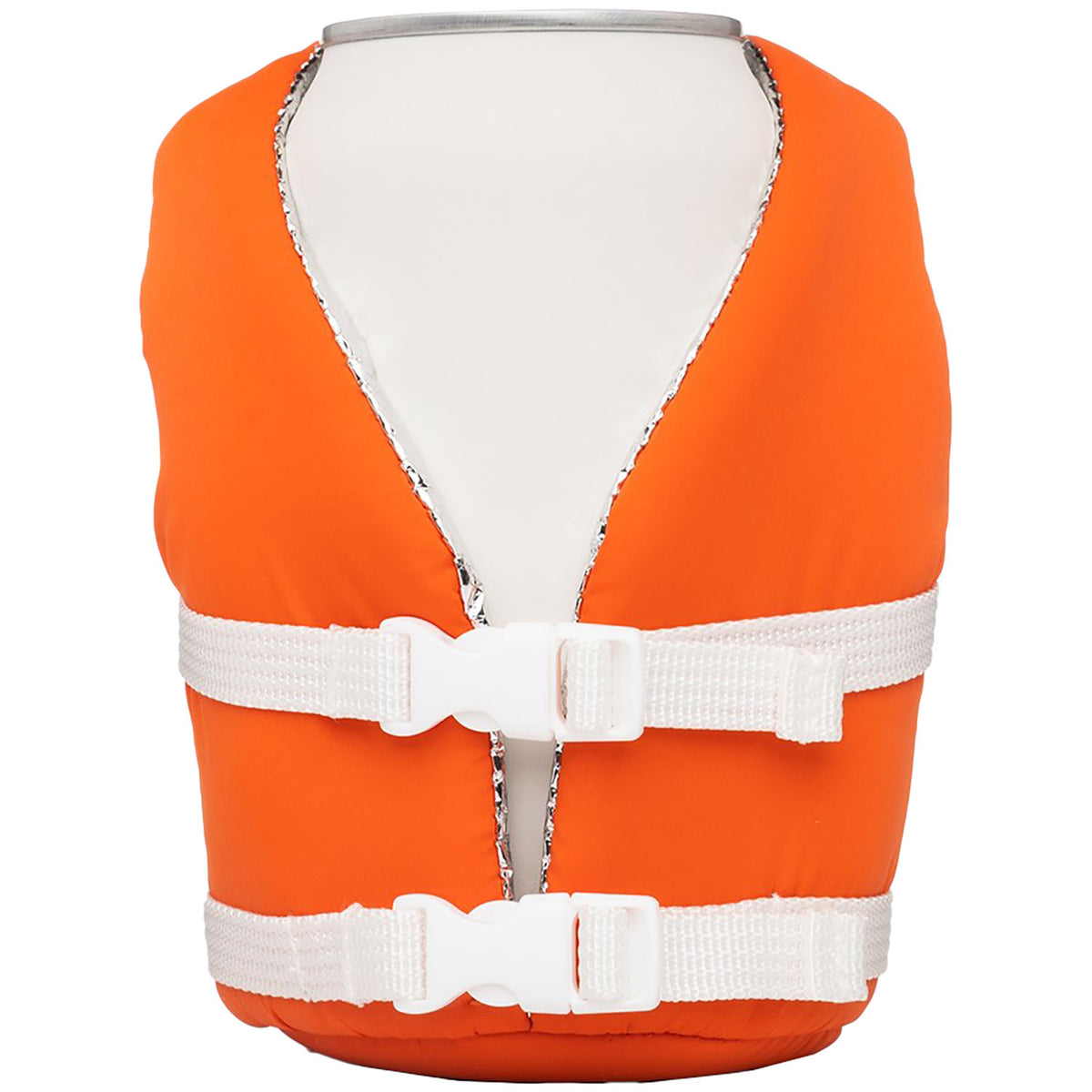 Puffin Life Vest Koozie Vintage Orange