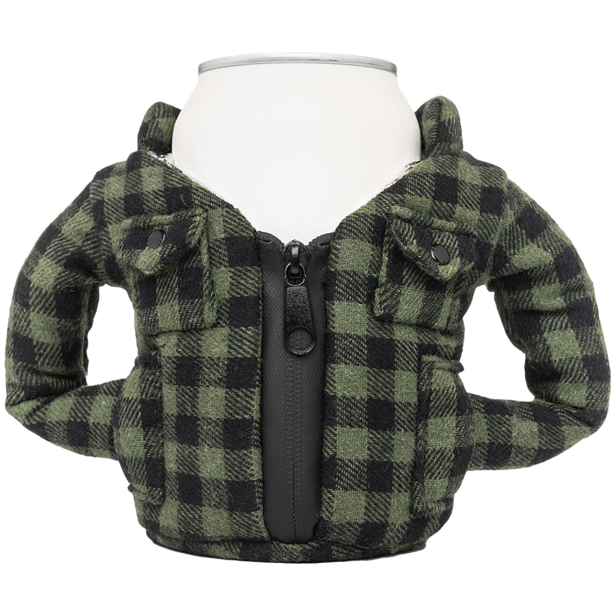 Puffin The Flannel Koozie Green