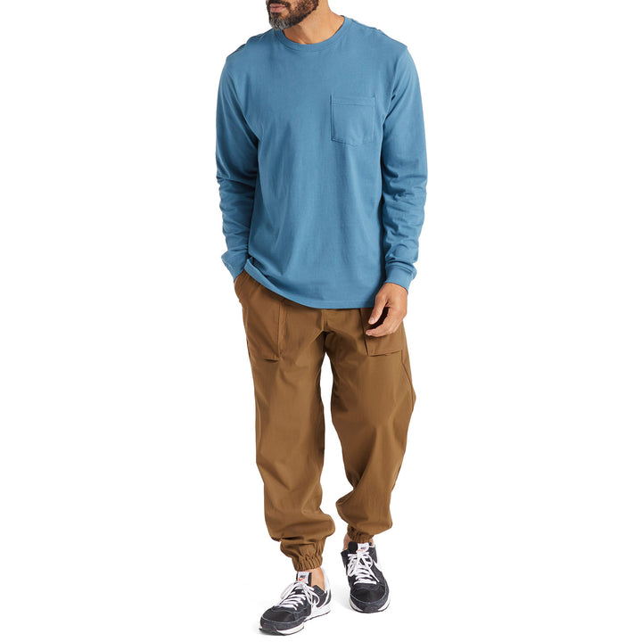 Brixton Basic Pocket Long-Sleeve T-Shirt - Men's Indian Teal