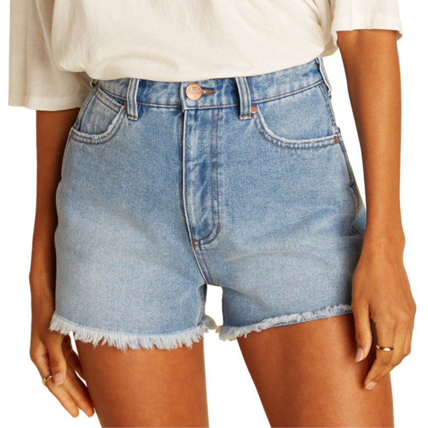 Billabong x Wrangler Showdown Demin Shorts - Women's Blue Surf 1