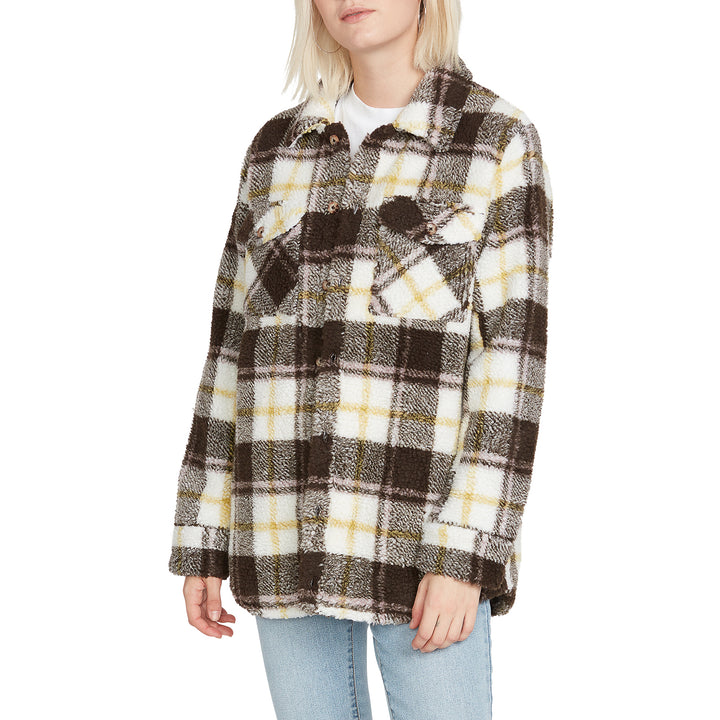 Volcom Silent Sherpa Flannel - Women's Espresso