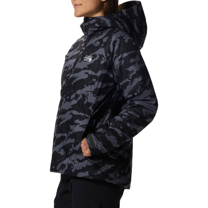 Mountain Hardwear Stretch Ozonic™ Insulated Jacket - Women's Black Painstrokes Print