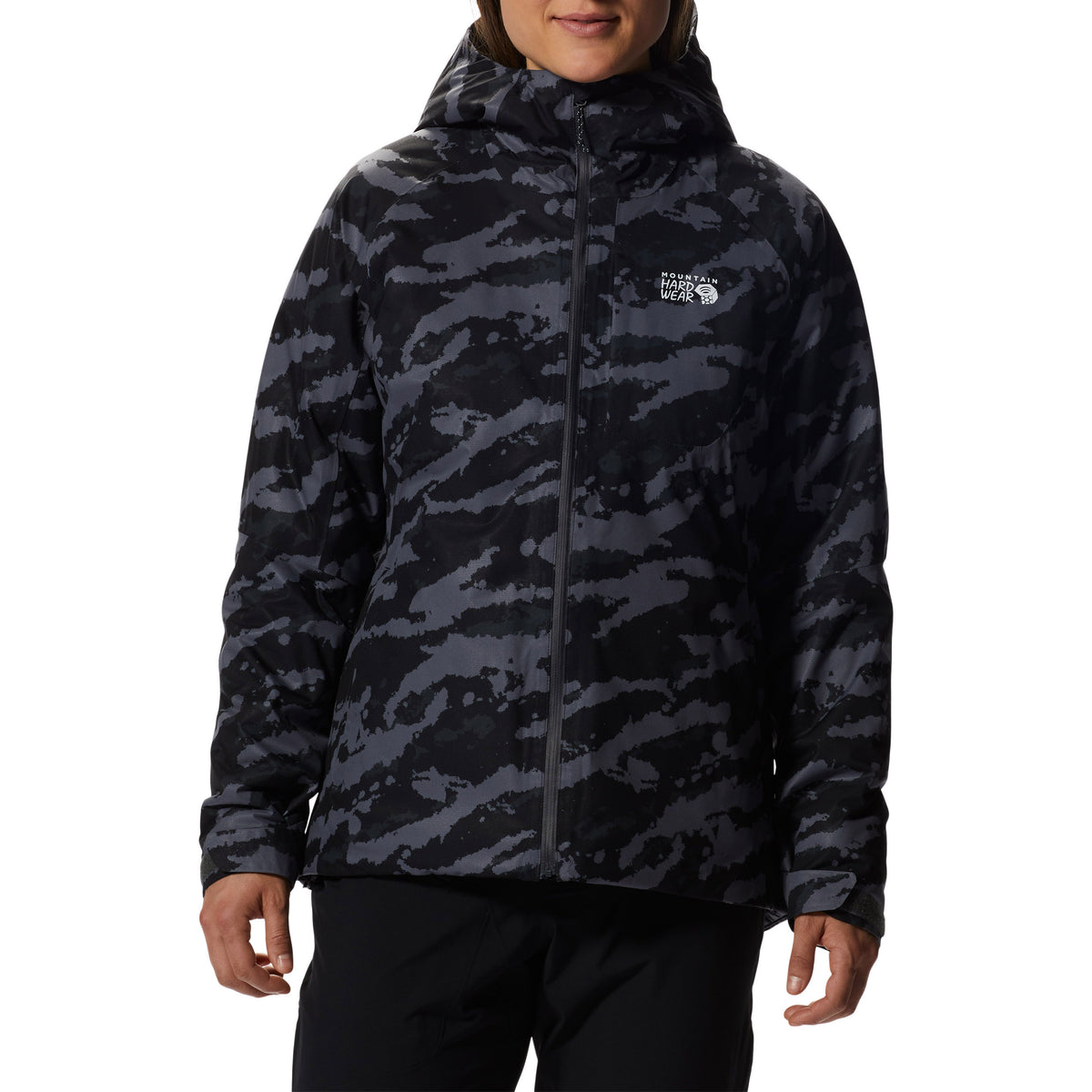 Mountain Hardwear Stretch Ozonic™ Insulated Jacket - Women's Black Painstrokes Print