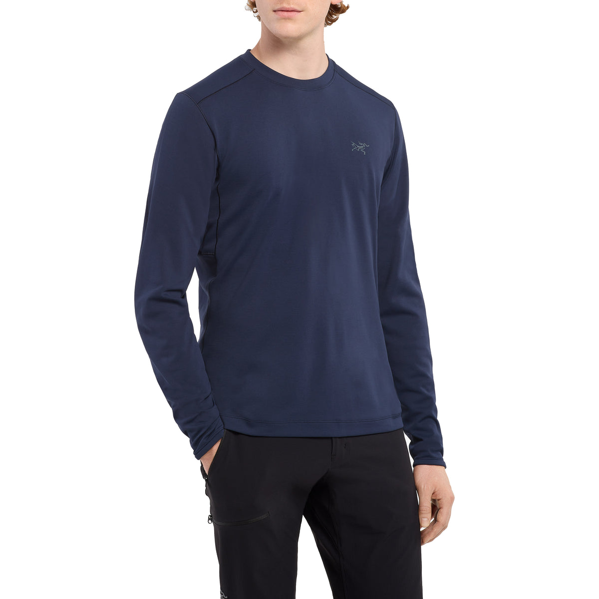 Arc'teryx Motus AR Crew Long-Sleeve Shirt - Men's Black Sapphire
