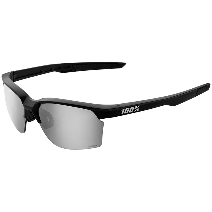 100% Sportcoupe Sunglasses Matte Black/HiPER Silver Mirror Lens