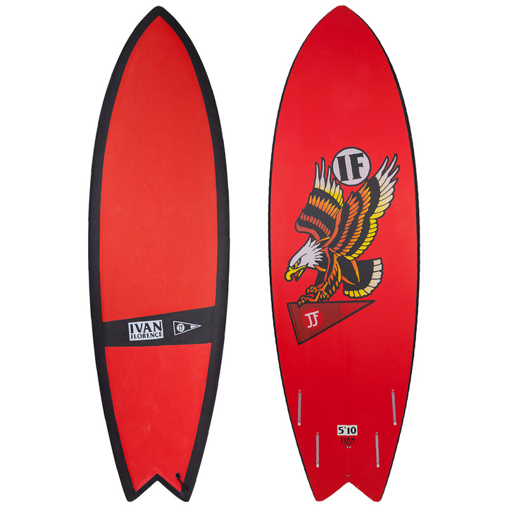 JJF by Pyzel Ivan Pro Fish Surfboard Red/Black