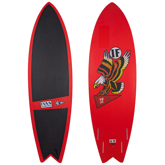 JJF by Pyzel Ivan Pro Fish Surfboard Red/Black