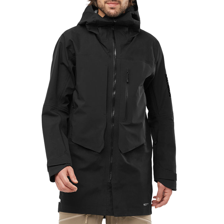 Salomon Stance 3L Long Jacket - Men's Deep Black