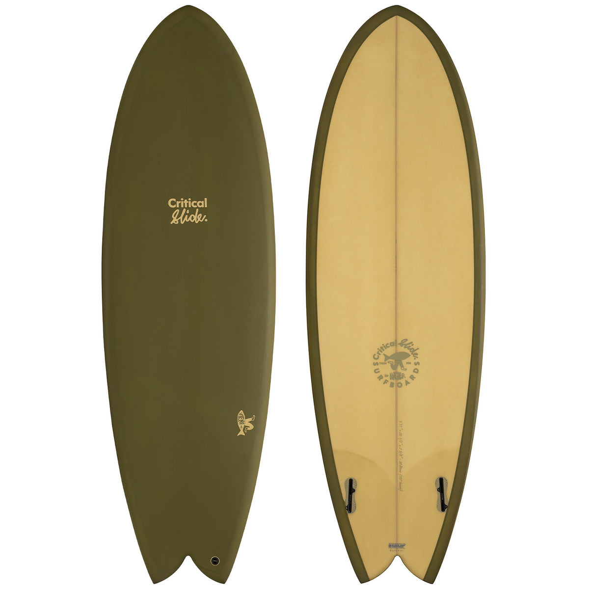 The Critical Slide Society Angler PU Surfboard Artichoke