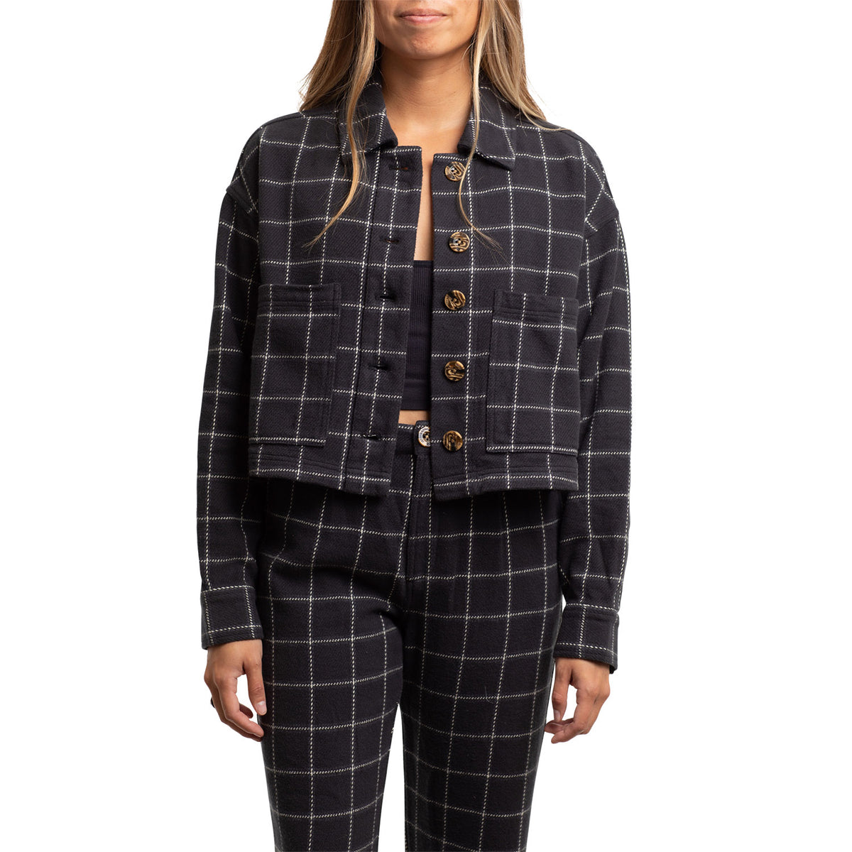 Jetty Shoreline Flannel Jacket - Women's Graphite